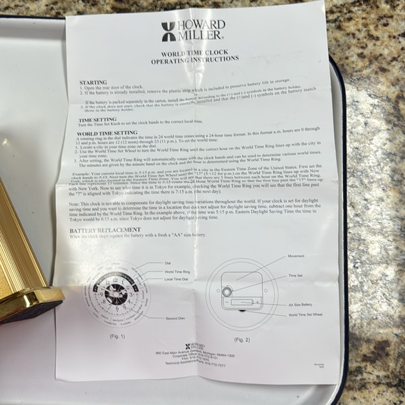 Howard Miller World Time Clock - Picture 7 of 16
